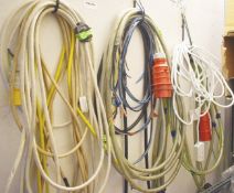 8 x Assorted Extension Cables - Various Types and Sizes - Includes 110v, 3 Phase, 240v and More