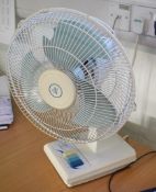 Assorted Office Desktop Items - Includes 2 x Fans, Laminator, Comb Binder, Paper Cutter And 4-Hole P