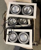 1 x Job Lot Of Rectangular Built-In Spot Aluminum Gr2-70W Ceiling Spotlights - Ref: J136 - CL531 -