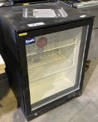 1 x PRODIS Commercial Hinged Low Height Single-Door Black Bottle Cooler - Original RRP £462.00