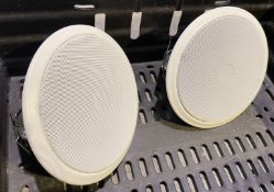 2 x Commercial 6W Ceiling / Wall Speakers - Ref: NA - Mezz - CL834 - Location: Essex, RM19