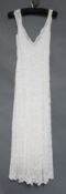1 x OLVI'S 'Lilly' Elegant Full Lace Plunge Fishtail Designer Wedding Dress RRP £1,410 UK12