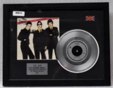1 x THE JAM - The Modern World On Polydor Records Framed 7 Inch Vinyl