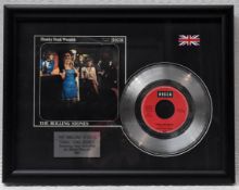 1 x THE ROLLING STONES - Honky Tonk Women On Decca Records Framed 7 Inch Vinyl