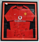 1 x Autographed MANCHESTER UNITED 2002/2003 Football Shirt, Signed By Members Of The Squad