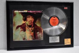 1 x JIMI HENDRIX - Voodoo Chile On Polydor Records Framed 12 Inch Vinyl