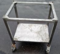 1 x Stainless Steel Trolley Unit on Heavy Duty Castor Wheels