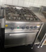 1 x Commercial Four Burner Gas Range Cooker