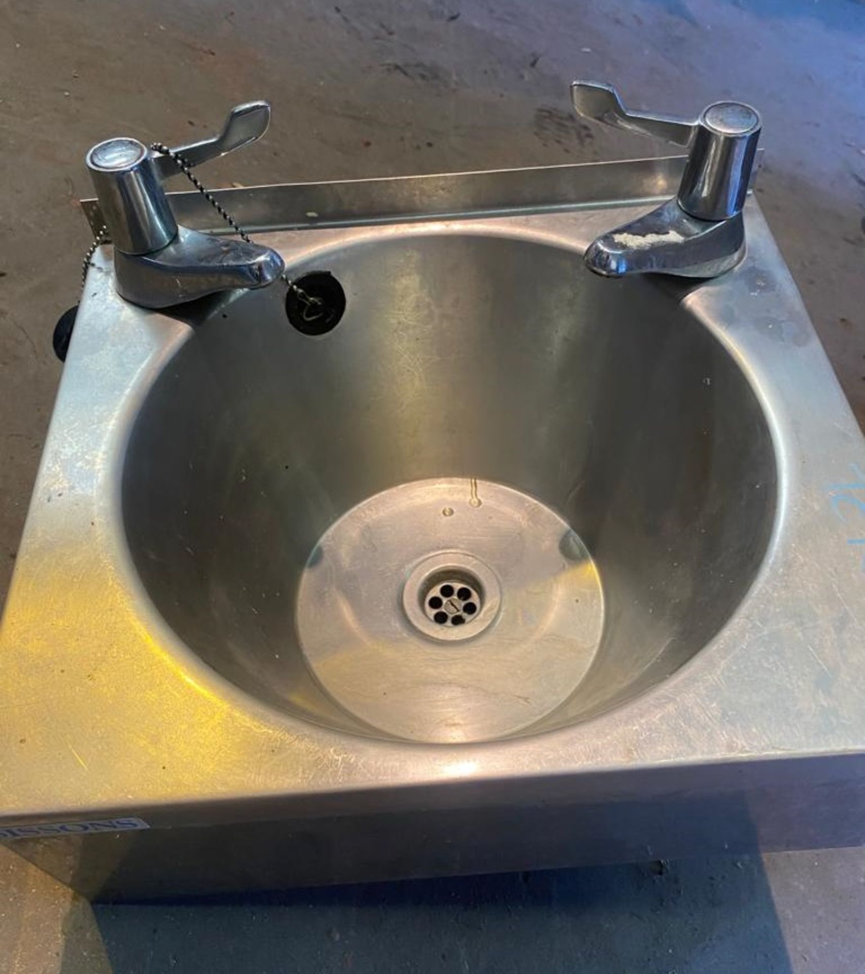1 x Stainless Steel Wall Mounted Hand Wash Basin With Mixer Tap - Image 2 of 2