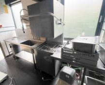 1 x ClassEQ Hydro 957 Commercial Passthrough Dishwasher With Inlet Wash Unit and Outlet Stand - 3 Ph