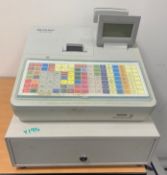 1 x Sharp XEA217W Cash Register - Ref: X196 - CL842 - Location: Crawley, RH10