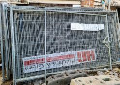 1 x Assortment Of Metal Construction Heras Fencing With Bases - Ref: - CL846 - Location: Oxford
