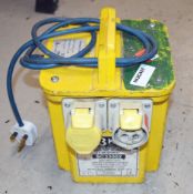 1 x Site Transformer For 110v Tools and Lighting - 3.3kva - 2 x 16A Sockets - 240v to 110v