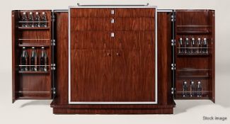 1 x RALPH LAUREN Duke Bar 1930's Inspired Cabinet Bar In Penthouse In Rosewood - RRP £29,645