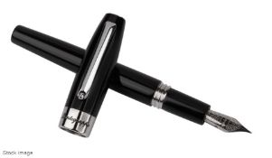 1 x MONTEGRAPPA 'Fortuna' Italian Luxury Fountain Pen With An Engraved Nib - Original Price £185.00