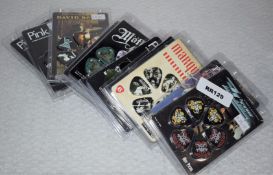 10 x Assorted Guitar Pick Multipacks By Perri's - 6 Picks Per Pack - Features Pink Floyd, David