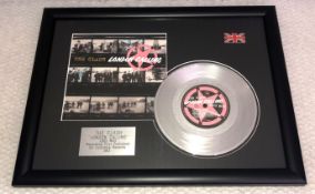 1 x The Clash 'Londons Calling' Silver 7 Inch Vinyl - Mounted and Presented in Black Frame - Ref: