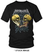 1 x METALLICA Sad But True Logo Short Sleeve Men's T-Shirt by Gildan - Size: Medium - Colour: Black