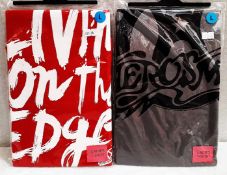 2 x AEROSMITH Various Designs Short Sleeve Ladies T-Shirts - Size: Large - Officially Licensed