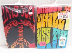 2 x Rock and Roll Themed Janis Joplin and Jimi Hendrix Ladies T-Shirts - Size: Small - Officially