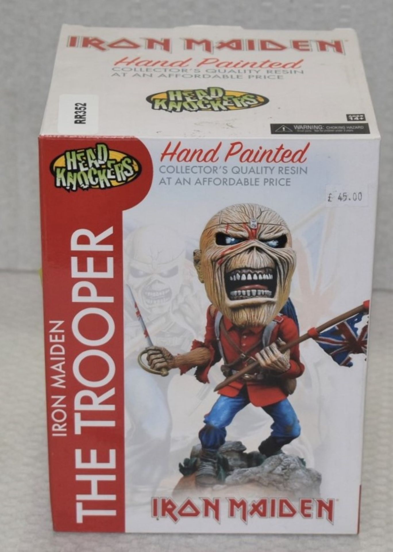 1 x Head Knockers Iron Maiden The Trooper Figurine - Hand Painted Collectors Quality Resin -