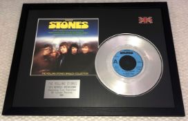 1 x Rolling Stones '19th Nervous Breakdown' Silver 7 Inch Vinyl - Mounted and Presented in Black