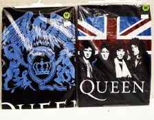 2 x QUEEN Various Designs Short Sleeve T-Shirts - Size: Medium - Officially Licensed Merchandise -