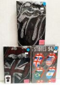 3 x THE ROLLING STONES Various Designs Short Sleeve Ladies T-Shirts - Size: Large - Officially
