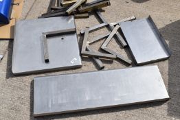 3 x Stainless Steel Wall Mounted Shelves With Mounting Brackets