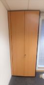 1 x Two Door Office Storage Caninet With Internal Shelves and Pull Out File Organisers - Ref: