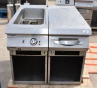 1 x Angelo Po Pasta Boiler and Prep Unit on Stands - AISI 304 Stainless Steel Finish
