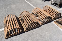 4 x Maritime Costal LOBSTER CAGES - Authentic Wooden Lobster Cages - Approx Size H87 x W66 x D30 cms