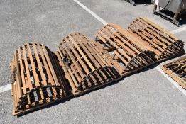 4 x Maritime Costal LOBSTER CAGES - Authentic Wooden Lobster Cages - Approx Size H87 x W66 x D30 cms