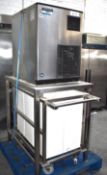 1 x Hoshizaki FM-481AGE Ice Maker / Flaker Machine With Ice Transport Trolley