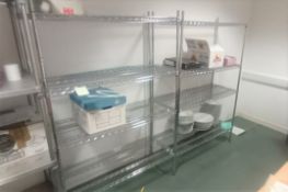 2 x Commercial Kitchen Wire Shelf Units - Ref: TV512 - Size: 185 x 120 x 50 cms - CL842 -