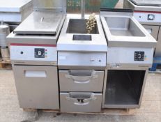 3 x Angelo Po Commercial Cooking Appliances - Single Tank Fryer, Baine Marie Warmer and Pasta Boiler