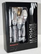 1 x BUGATTI 'Ares' Italian Designer Stainless Steel 24-Piece Cutlery Set - Original Price £299.00