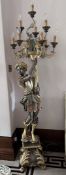 1 x ITALIAN DESIGNER Venetian Style 'Blackamoor' Candelabra Lamp