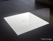 1 x KALDEWEI 'Conoflat' Square Steel Enamel Square Shower Tray, In Anthracite Grey - RRP £847.00
