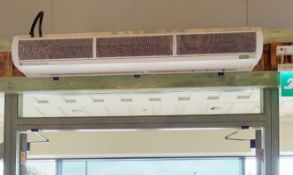 1 x Thermoscreen Energy Saving Over Door Curtain Heater - Dimensions: H x W x D cms - CL859 - To