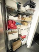 1 x Chrome Wire Shelving Unit With Five Shelves