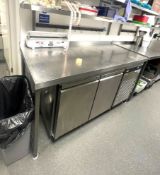 1 x Stainless Steel Commercial Kitchen Prep Bench