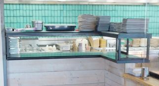 2 x Commercial Kitchen Passthrough Plate Warming Shelves - Dimensions: H x W x D cms - CL859 - To Be