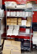 1 x Chrome Wire Shelving Unit With Five Shelves - Contents Not Included