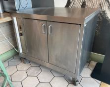1 Inox Fabrications Stainless Steel Hot Warming Cabinet With Prep Surface