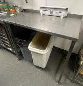 1 x Stainless Steel Commercial Kitchen Prep Bench
