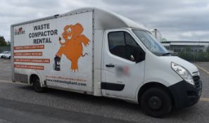 1 x Vauxhall Movano Box Van With Tail lift - 14 Plate - Includes 2 Keys - CL011 - Location: