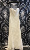 1 x LUSAN MANDONGUS 'Tonia' Elegant Strapless Fishtail Designer Wedding Dress RRP £2,490 UK12