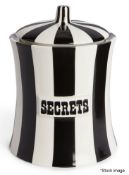 1 x JONATHAN ADLER 'Vice Secrets' Canister (No Lid) - Original Price £130.00 - Unused Boxed