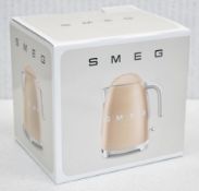 1 x SMEG Retro 50s-Style Electric Kettle In A Matte Champagne Finish - Original Price £189.00